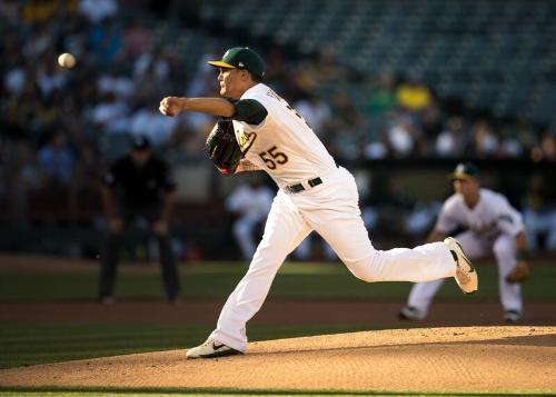 Sean Manaea Pitching photograph, 2017 June 16