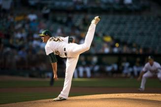 Sean Manaea Pitching photograph, 2017 June 16