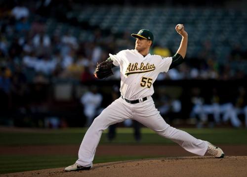 Sean Manaea Pitching photograph, 2017 June 16