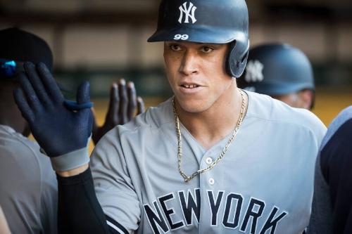 Aaron Judge in the Dugout photograph, 2017 June 16