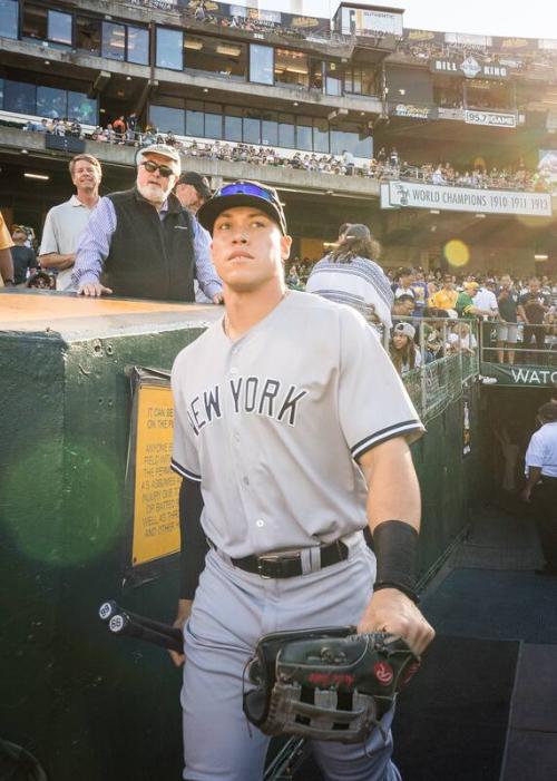 Aaron Judge in the Dugout photograph, 2017 June 16