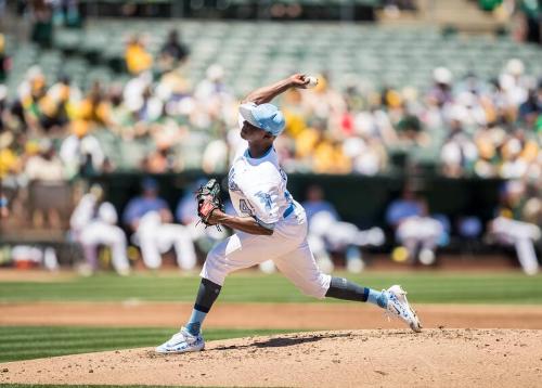 Jharel Cotton Pitching photograph, 2017 June 18