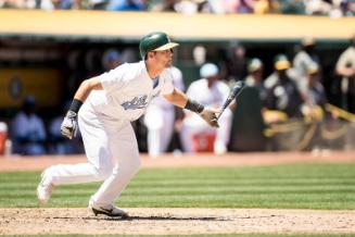 Chad Pinder Batting photograph, 2017 June 18