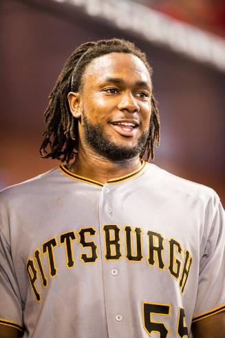 Josh Bell in the Dugout photograph, 2017 April 30