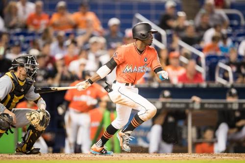 Dee Gordon Batting photograph, 2017 April 30