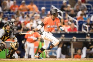 Dee Gordon Batting photograph, 2017 April 30