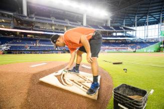 Marlins Park Groundskeeping photograph, 2017 April 30