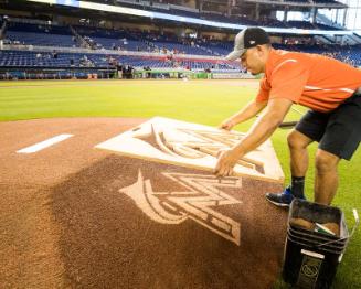 Marlins Park Groundskeeping photograph, 2017 April 30