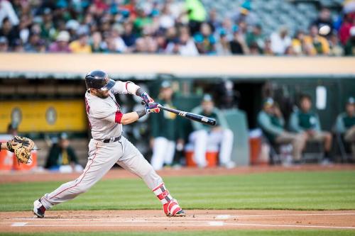 Dustin Pedroia Batting photograph, 2017 May 18