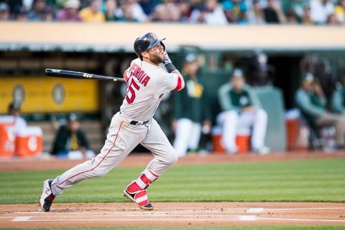 Dustin Pedroia Batting photograph, 2017 May 18