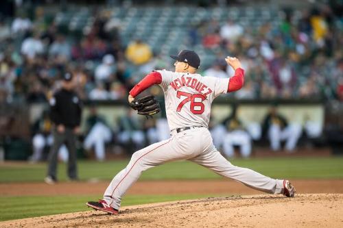 Hector Velazquez Pitching photograph, 2017 May 18