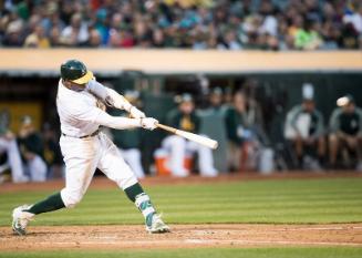 Rajai Davis Batting photograph, 2017 May 18