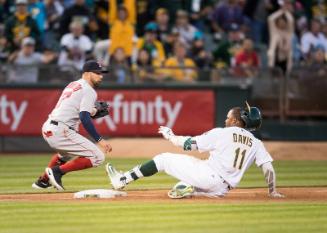 Rajai Davis Sliding photograph, 2017 May 18