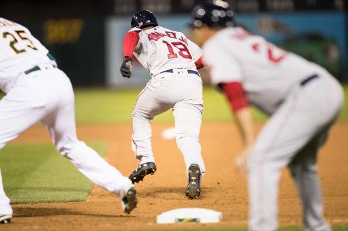 Jackie Bradley Jr. Running photograph, 2017 May 18