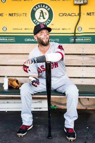 Dustin Pedroia in the Dugout photograph, 2017 May 18