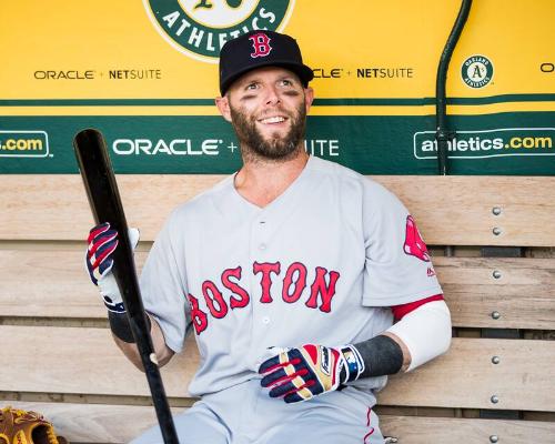 Dustin Pedroia in the Dugout photograph, 2017 May 18