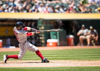 Dustin Pedroia Batting photograph, 2017 May 20