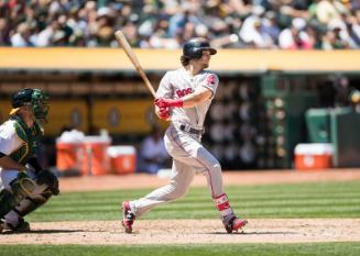 Andrew Benintendi Batting photograph, 2017 May 20