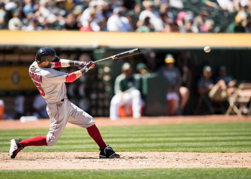 Dustin Pedroia Batting photograph, 2017 May 20