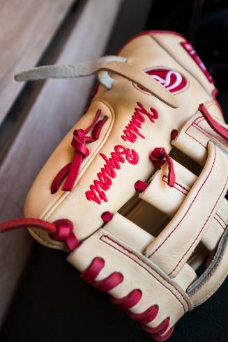 Xander Bogaerts Glove photograph, 2017 May 20