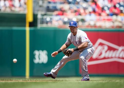 Adrian Beltre Fielding photograph, 2017 June 10