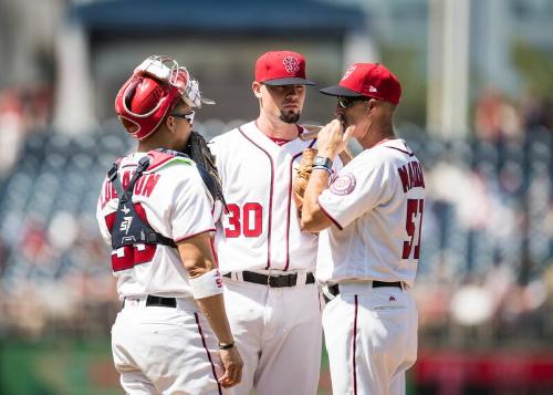 Mike Maddux Visiting the Mound photograph, 2017 June 10