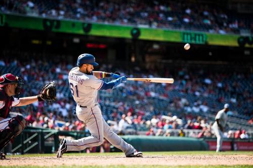 Robinson Chirinos Hitting Home Run photograph, 2017 June 10