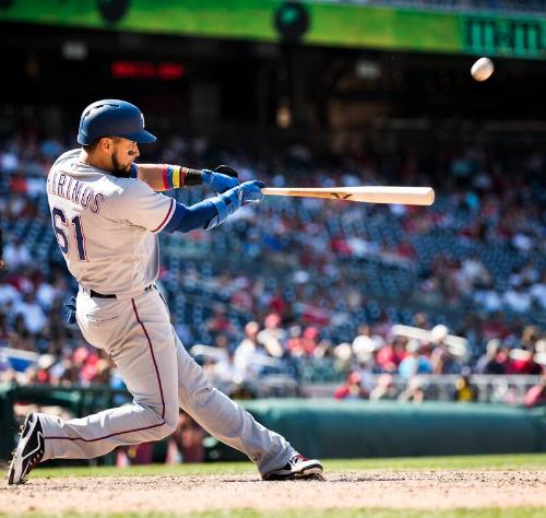 Robinson Chirinos Hitting Home Run photograph, 2017 June 10