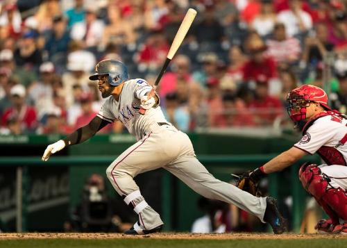 Delino DeShields Batting photograph, 2017 June 11