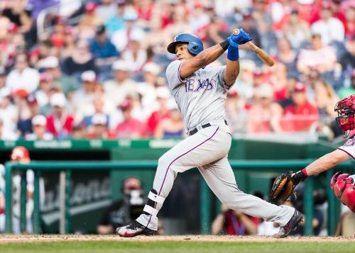 Elvis Andrus Batting photograph, 2017 June 11