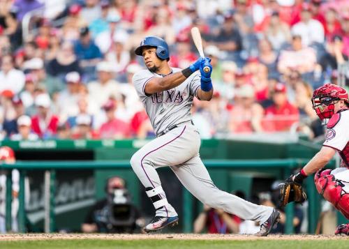 Elvis Andrus Batting photograph, 2017 June 11