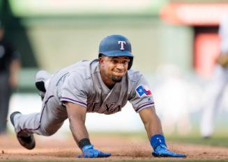 Elvis Andrus Sliding photograph, 2017 June 11