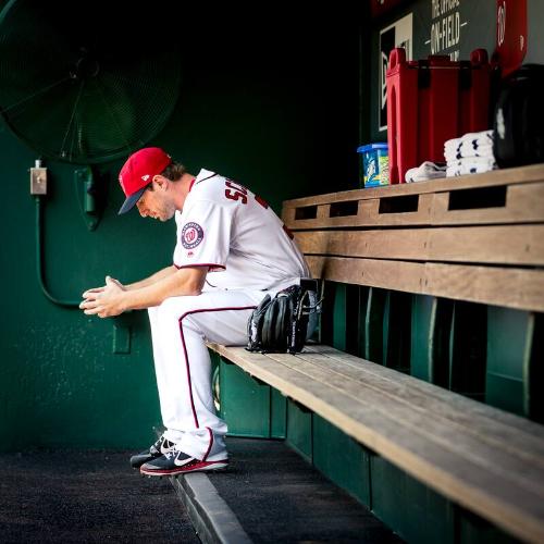 Max Scherzer in the Dugout photograph, 2017 June 11