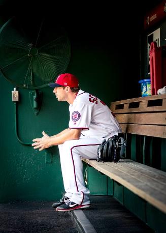 Max Scherzer in the Dugout photograph, 2017 June 11