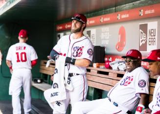 Bryce Harper and Dusty Baker in the Dugout photograph, 2017 June 11