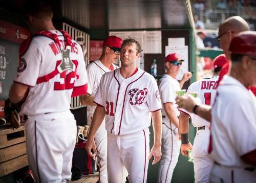 Max Scherzer in the Dugout photograph, 2017 June 11