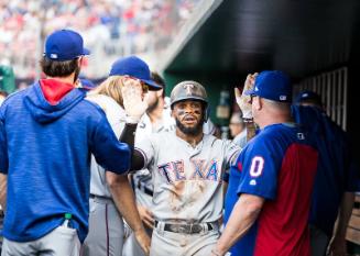 Delino DeShields in the Dugout photograph, 2017 June 11