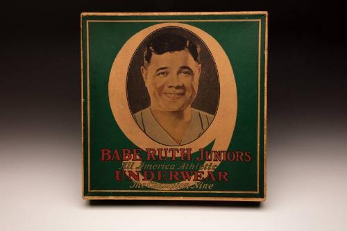 Babe Ruth All America Athletic Underwear undershirts and box, between 1930 and 1939