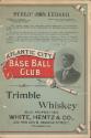 Cuban Giants versus Atlantic City scorecard, 1896 July 23