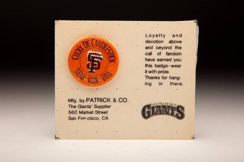 Candlestick Park button, 1983