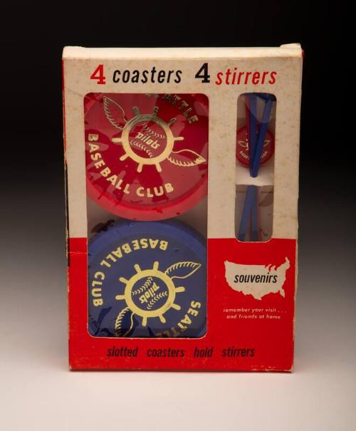 Seattle Pilots Souvenir coasters and stirrers, 1969