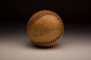 Charles Comiskey and Grace Comiskey Autographed ball, 1947