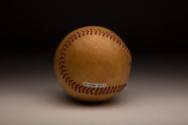 Charles Comiskey and Grace Comiskey Autographed ball, 1947