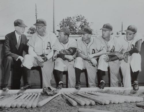 Connie Mack and Philadelphia Athletics photograph, 1951 March 07