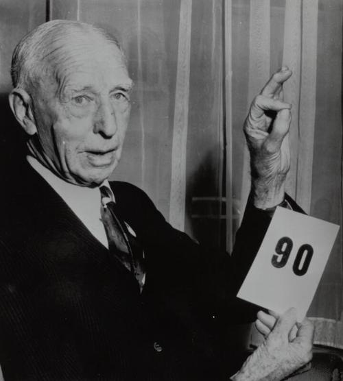 Connie Mack 90th Birthday photograph, 1952 December 18