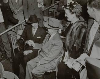 Connie Mack and President Harry Truman photograph, 1955 April 12