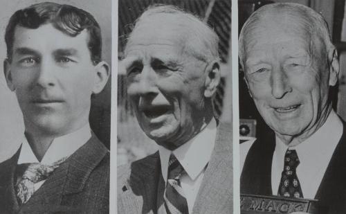 Connie Mack Triple photograph, 1956 February 08