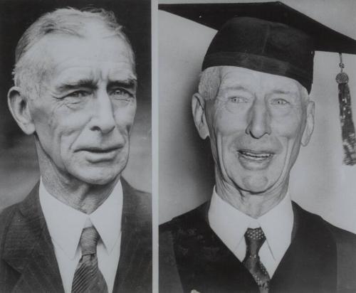 Connie Mack dual photograph, 1956