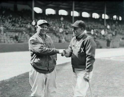 Bill Killefer and Lew Fonseca glass plate negative, between 1932 and 1933