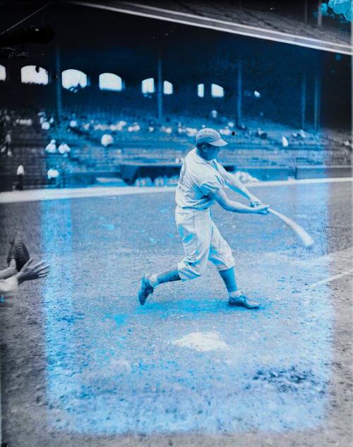 Jimmie Foxx Batting glass plate negative, between 1931 and 1935